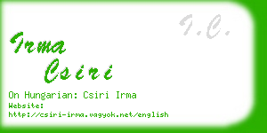 irma csiri business card